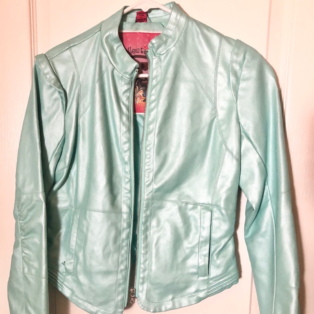 Sparkling blue/green motto jacket